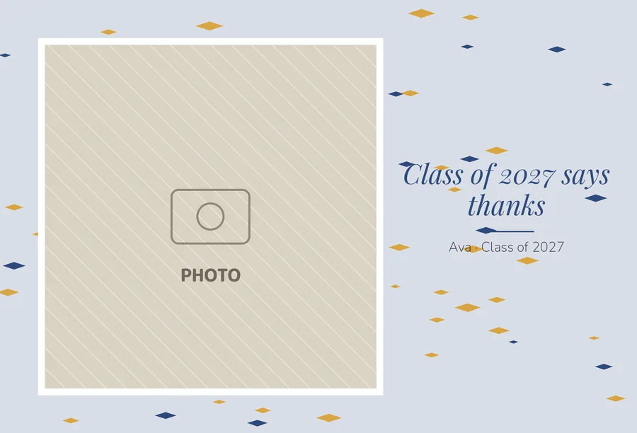 Graduation thank-you card